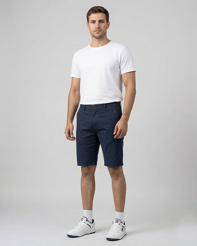 Men’S Summer Cotton Navy Shorts- Br-0105
