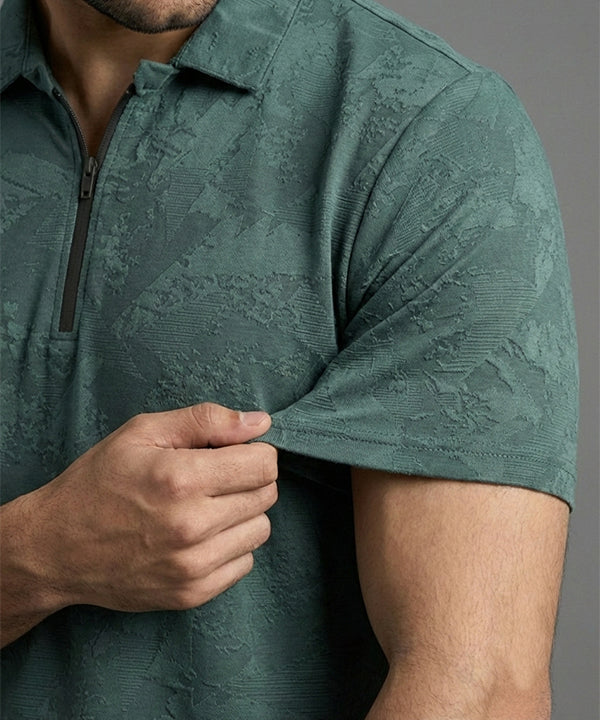 Men'S T-Shirt Collar Green Tsh-7024 - Green - View 2