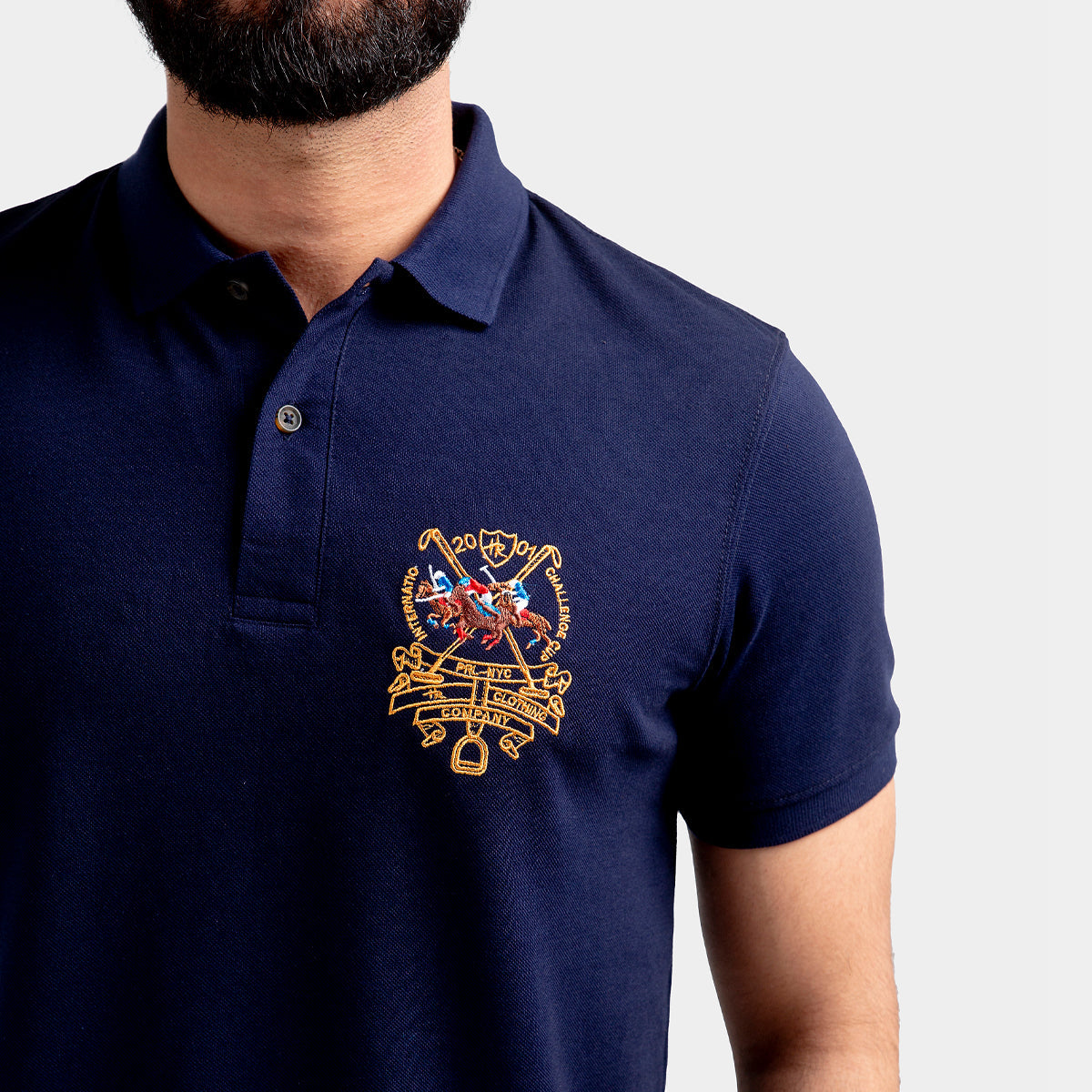 Men'S Polo T-Shirt Navy B Tsh-5546 - Navy - View 3
