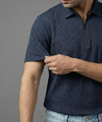 Men'S T-Shirt Collar Navy Tsh-7021 - Navy - View 2