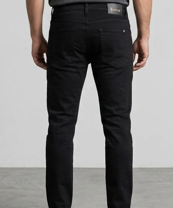 Men's Denim Smart Baggy- JP-2202 Black - Black - View 4