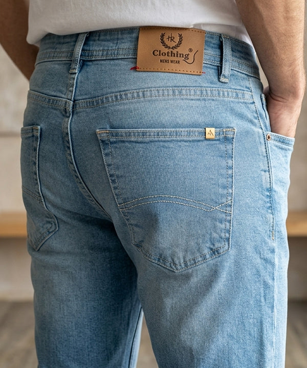 Men's Denim Tailored Fit- JP-2213 Ice Blue - Blue - View 3