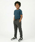 Kids Smart Baggy stretchable premium trouser Self Black Texture BLW-0136