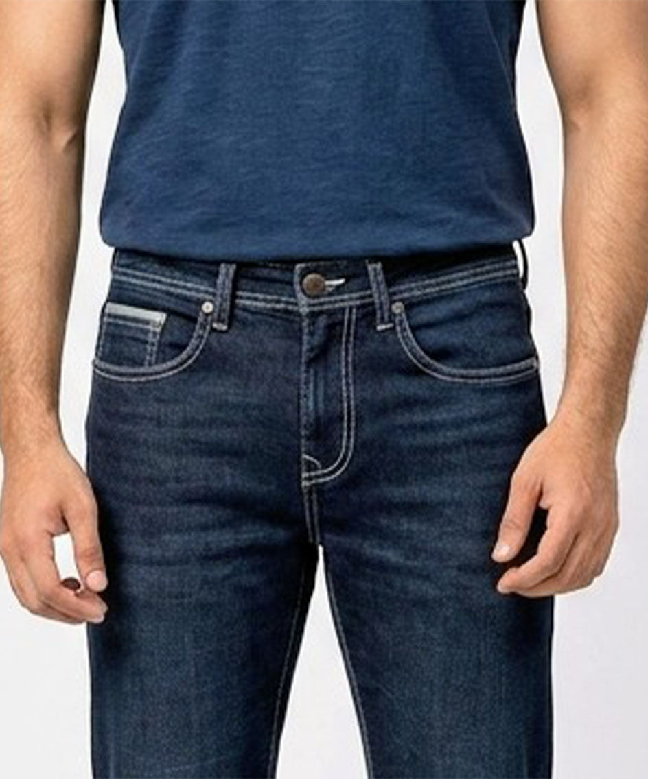 Men's Denim Straight Fit- Blue JP-2232 - Blue - View 2