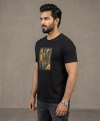 HR Clothing Men’s Printed T-Shirt – Black TSH-5734