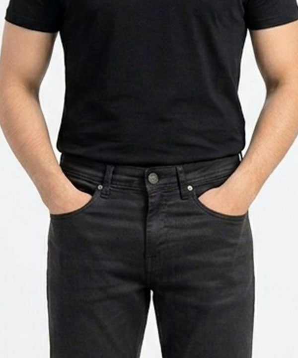 Men's Denim Straight Fit- Jp-2231 Black - Black - View 3