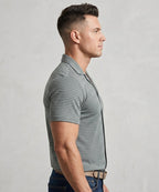 Men’s Pinstripe Drawstring Half Sleeves Shirt– Relaxed Fit - SHC-3067 Green Stripe - Green - View 2