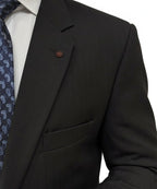 Formal Suit Stripes Gst-0120 Black - Black - View 2