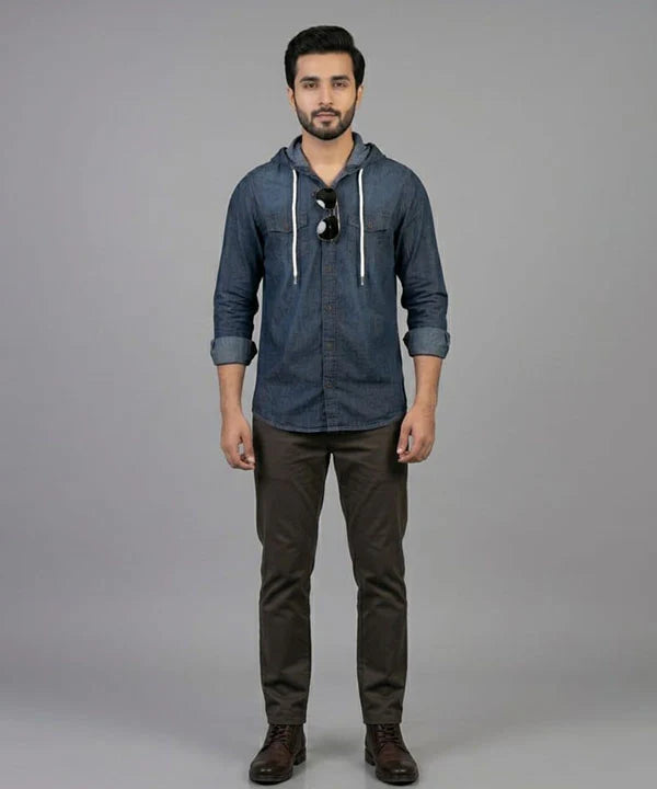 Men's Casual Shirt - Shc-1048 D-Navy