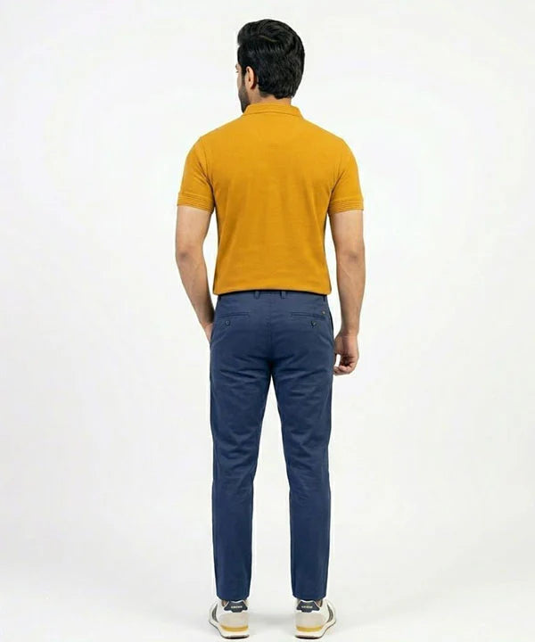 Premium Ribbed Collar Basic Polo T-Shirt Mustard TSH-7162