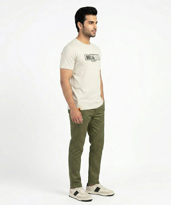 HR Clothing Men’s Printed T-Shirt – Grey TSH-5684