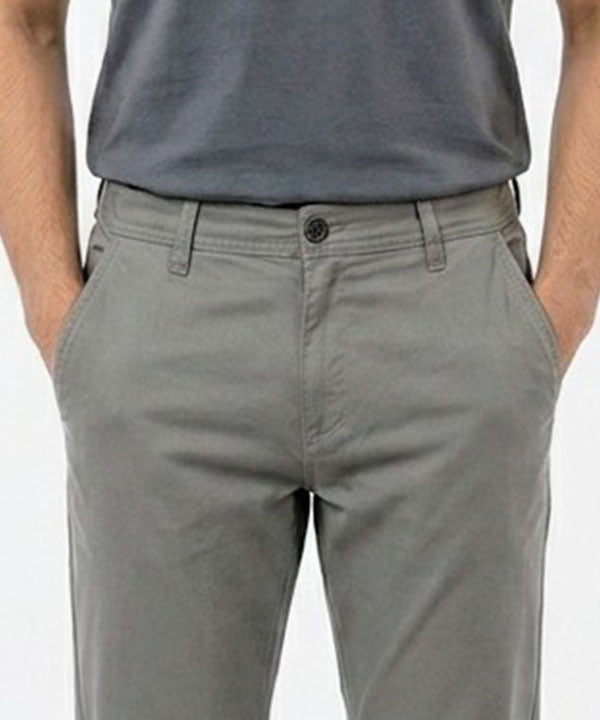 Men'S Chino Straight Fit- D-Grey Cp-0551 - Grey - View 2