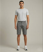 Men’S Summer Cotton D-Grey Shorts- Br-0101 - Grey - View 1