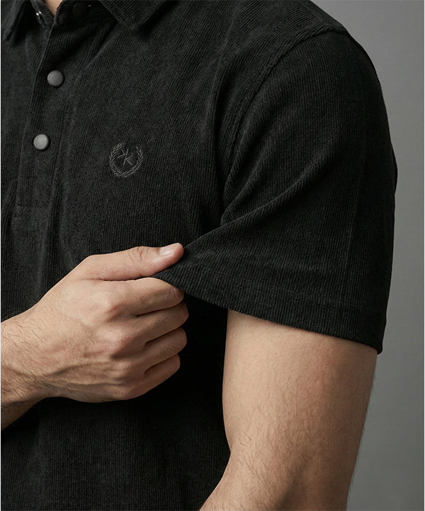 Men'S T-Shirt Collar Black Tsh-5923 - Black - View 2