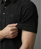 Men'S T-Shirt Collar Black Tsh-5923 - Black - View 2