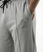 Men'S Baggy Waffle French Trousers - Grey Lwr-0592 - Grey - View 2