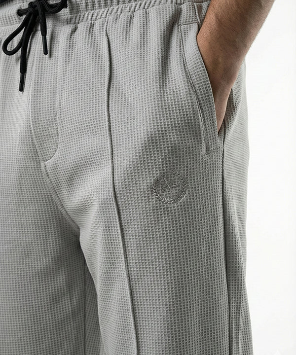 Men'S Baggy Waffle French Trousers - Grey Lwr-0592 - Grey - View 2