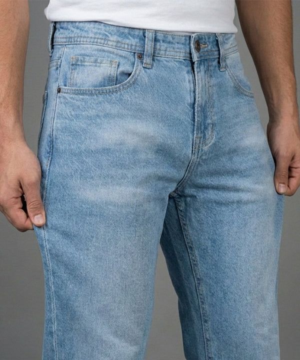 Men's Smart Baggy Denim - Ice Blue Jp-2097 - Blue - View 2
