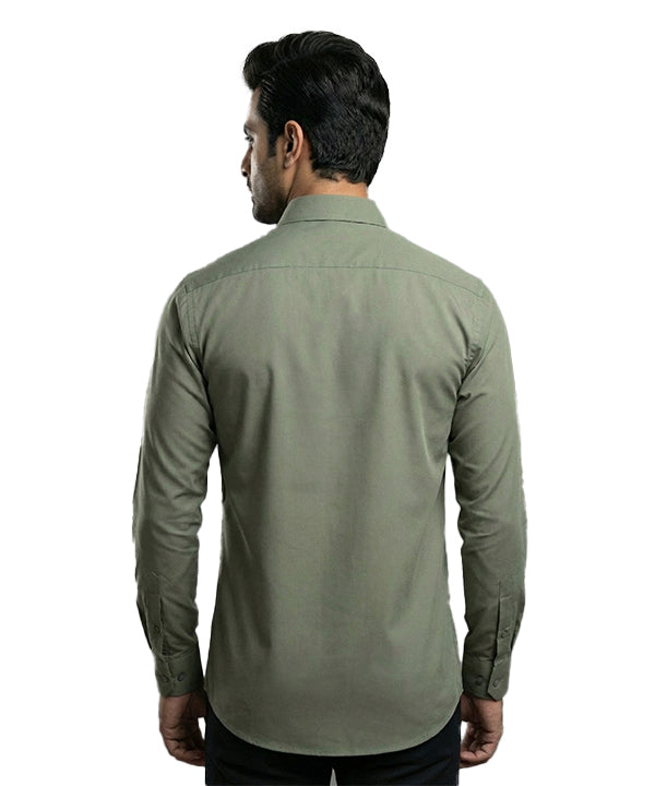Men'S Dress Shirt - Green Dsh-0292 - Green - View 2