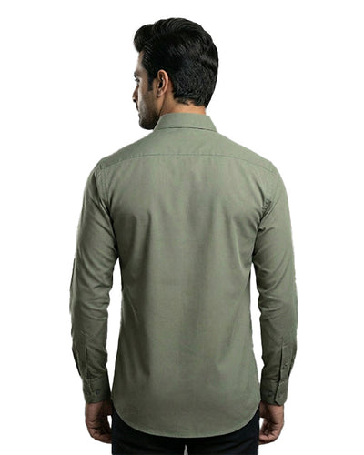 Men'S Dress Shirt - Green Dsh-0292