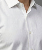 Men'S Dress Shirt - White Stripes Dsh-0289 - White - View 2