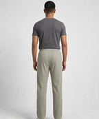 Waffle Knit Elastic Waist Trousers - Green Lwr-0694 - Green - View 2