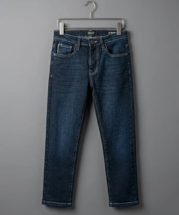 Boys Navy Blue Stretch Denim Jeans- Bjp-0305