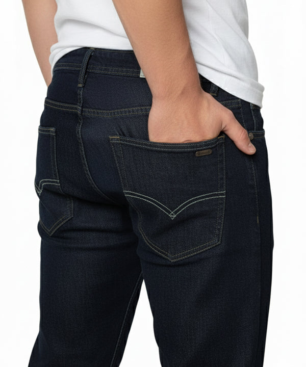 Men's Denim Straight Fit - Navy JP-1884 - Navy - View 2