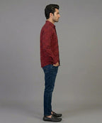 Men's Casual Shirt - Shc-1579 Red Chk A