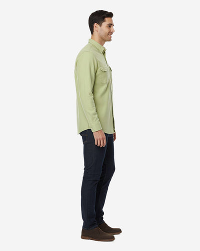 Men's Casual Shirt - Green Shc-1841 Strech Fabric