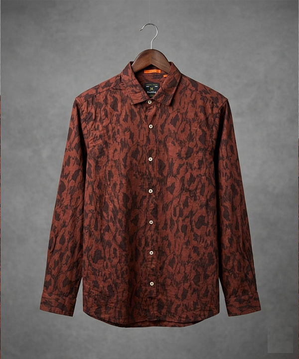Men's Casual Shirt - Shc-1974 Printed Maroon - Maroon - View 4