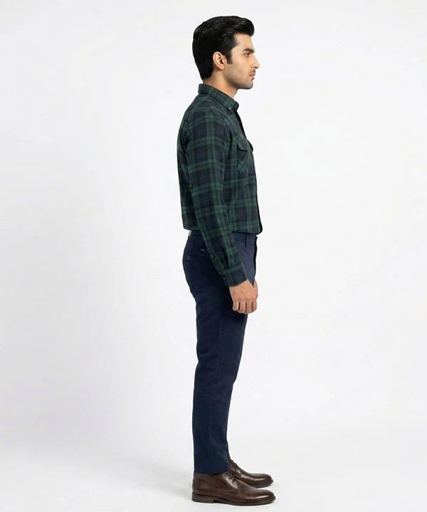 Men's Casual Shirt - Shc-1579 Green Chk