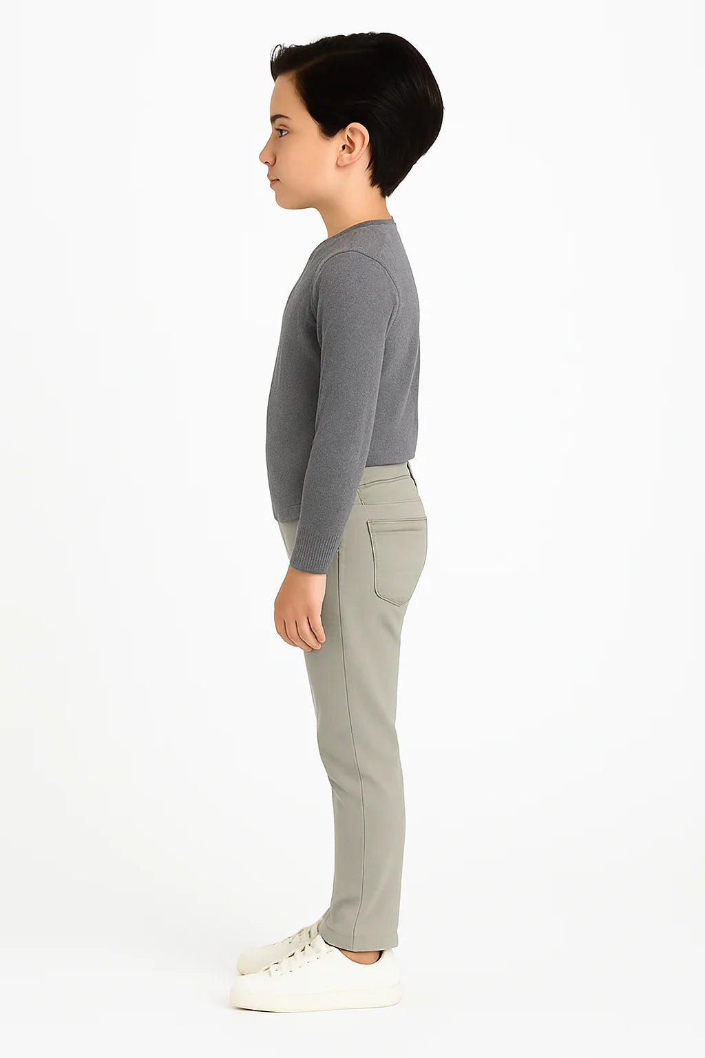 Kids Cotton Chino Pant - Bcp-0036 L Green