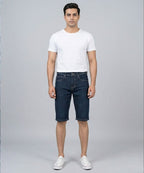 Casual Summer Navy Denim  Shorts- Br-0087 - Navy - View 1