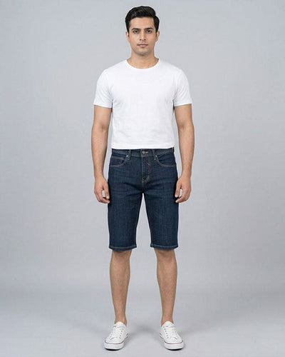 Casual Summer Navy Denim  Shorts- Br-0087