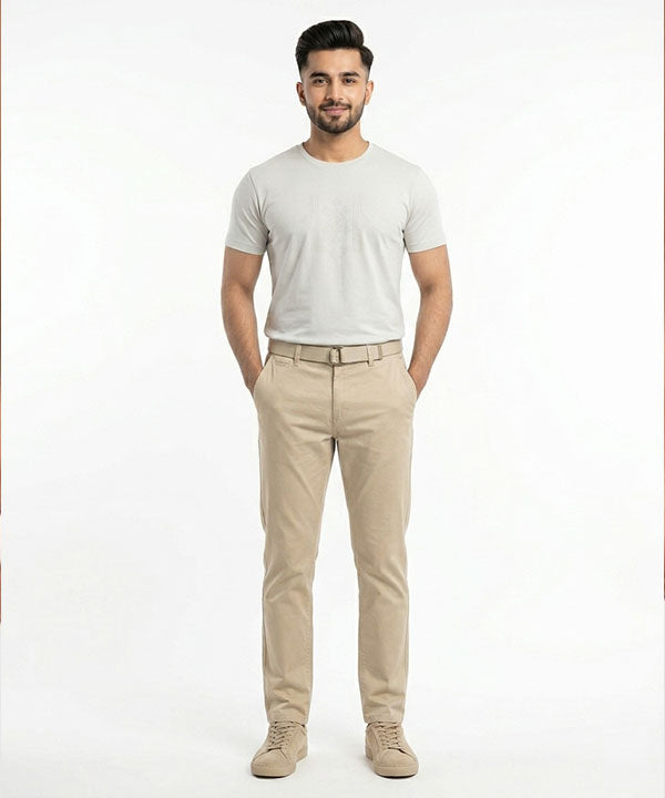 Men'S Chino Straight Fit- Beige Cp-0551 - Beige - View 2