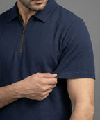 Men'S T-Shirt Collar Navy Tsh-7023 - Navy - View 2