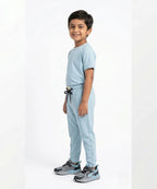 Kids Smart Baggy stretchable premium trouser Sea Green Texture BLW-0136