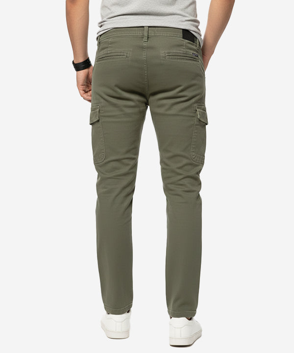 Men'S Cargo Six Pocket Trousers - Cp-0531 Green - Green - View 2