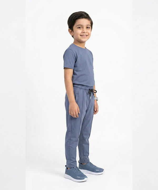 Kids Smart Baggy stretchable premium trouser Navy BLW-0136