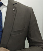 Formal Suit Gst-0124 Dull Olive - Olive - View 2