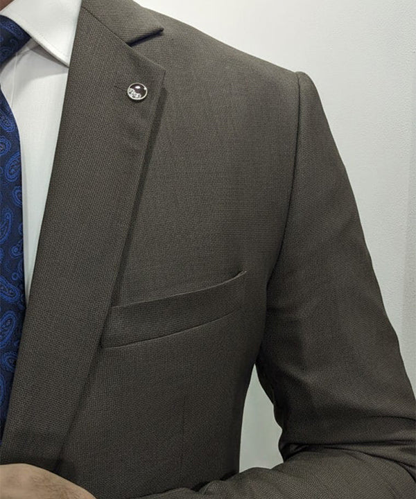 Formal Suit Gst-0124 Dull Olive - Olive - View 2