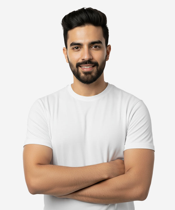 Men’S Basic T-Shirt – White Tsh-5919 - White - View 2