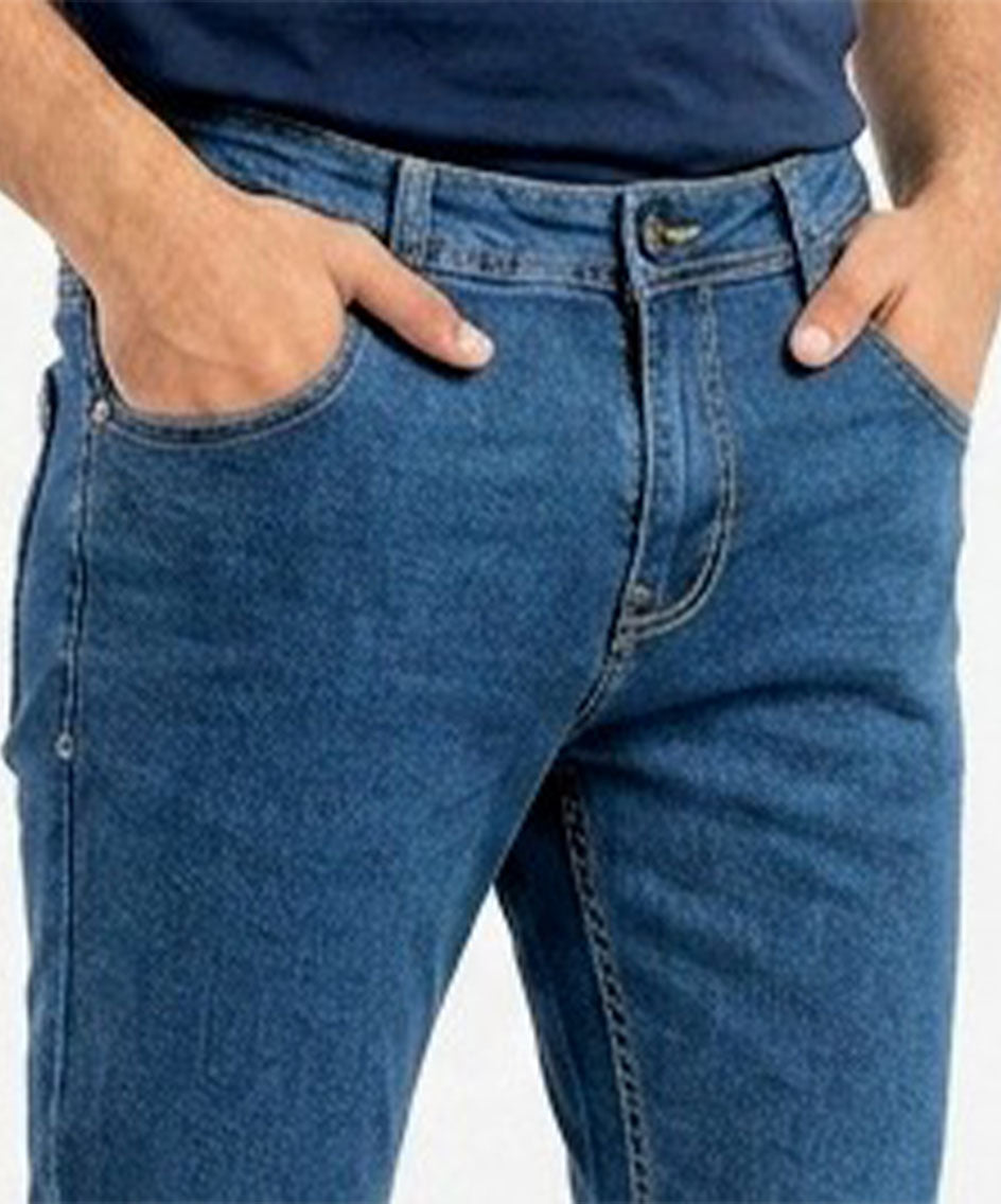 Men's Denim Tailored Fit- Blue JP-1997 - Blue - View 2