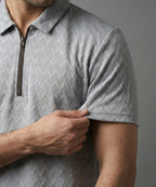 Men'S T-Shirt Collar Grey Tsh-7022 - Grey - View 2