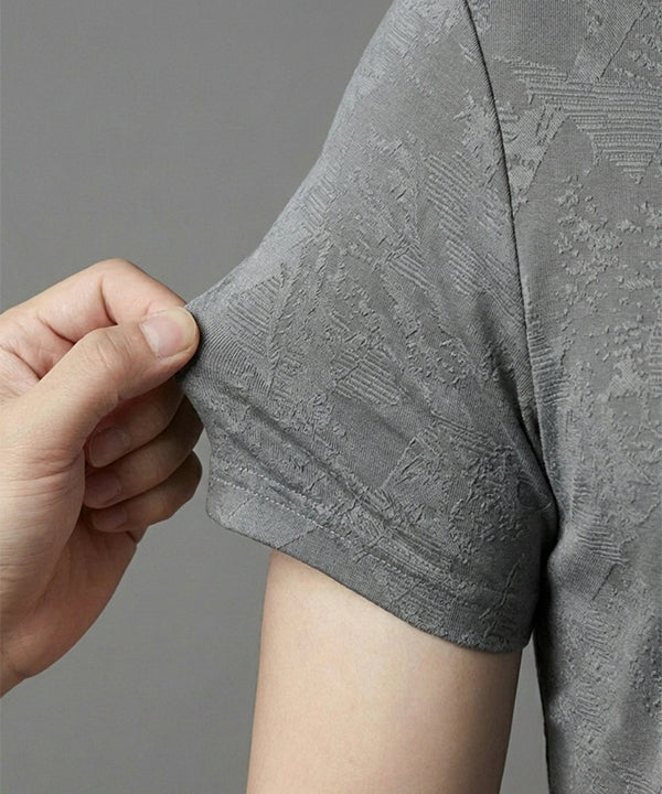 Men'S T-Shirt Collar Grey Tsh-7025 - Grey - View 2