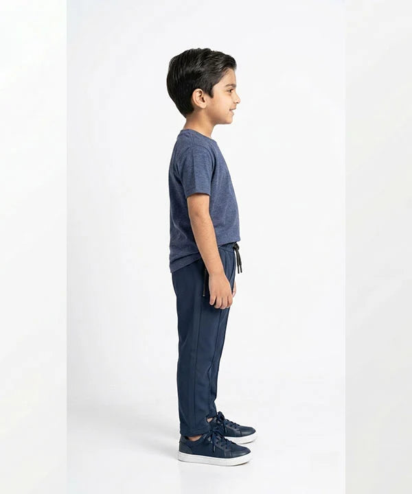 Kids Smart Baggy stretchable premium trouser Navy Texture BLW-0136