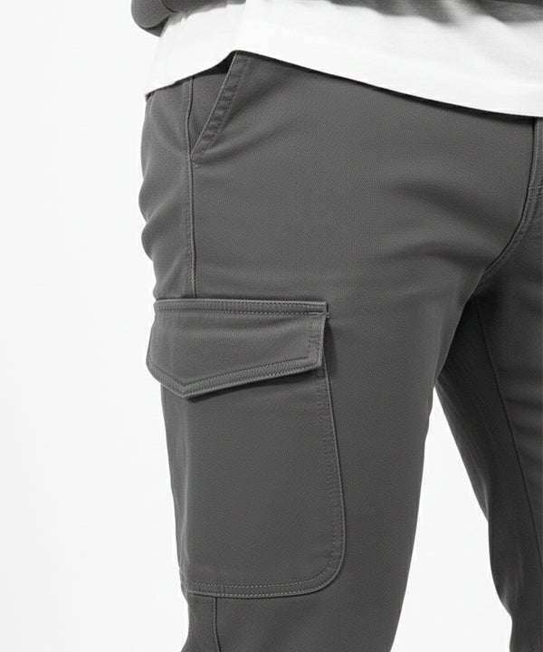 Men'S Cotton Pant 6 Pocket - Greyish Purple Cp-0543 - Grey - View 2