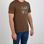 Mens T-Shirt - Brown Tsh-5351 - Brown - View 2