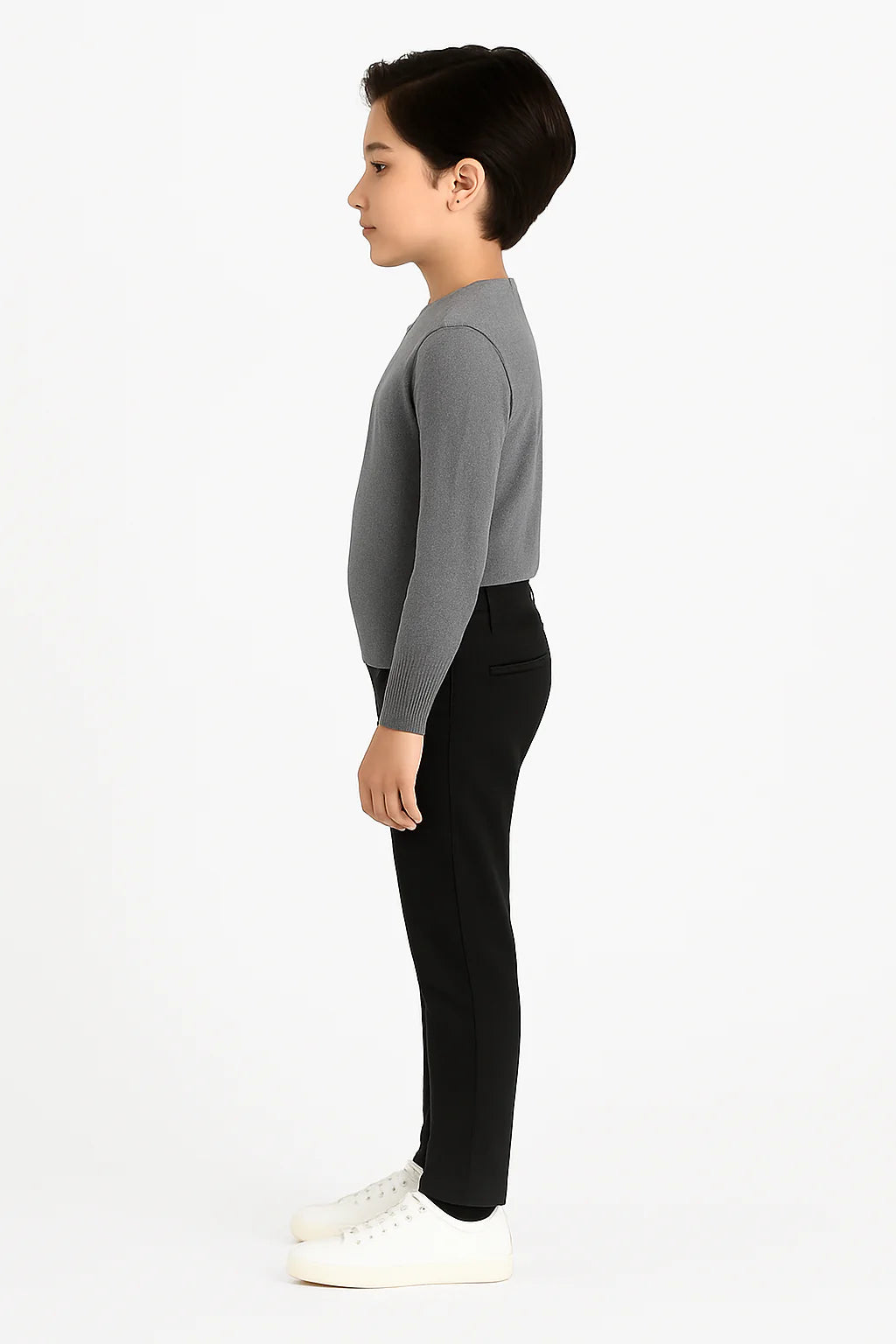 Kids Cotton Chino Pant - Bcp-0037 Black